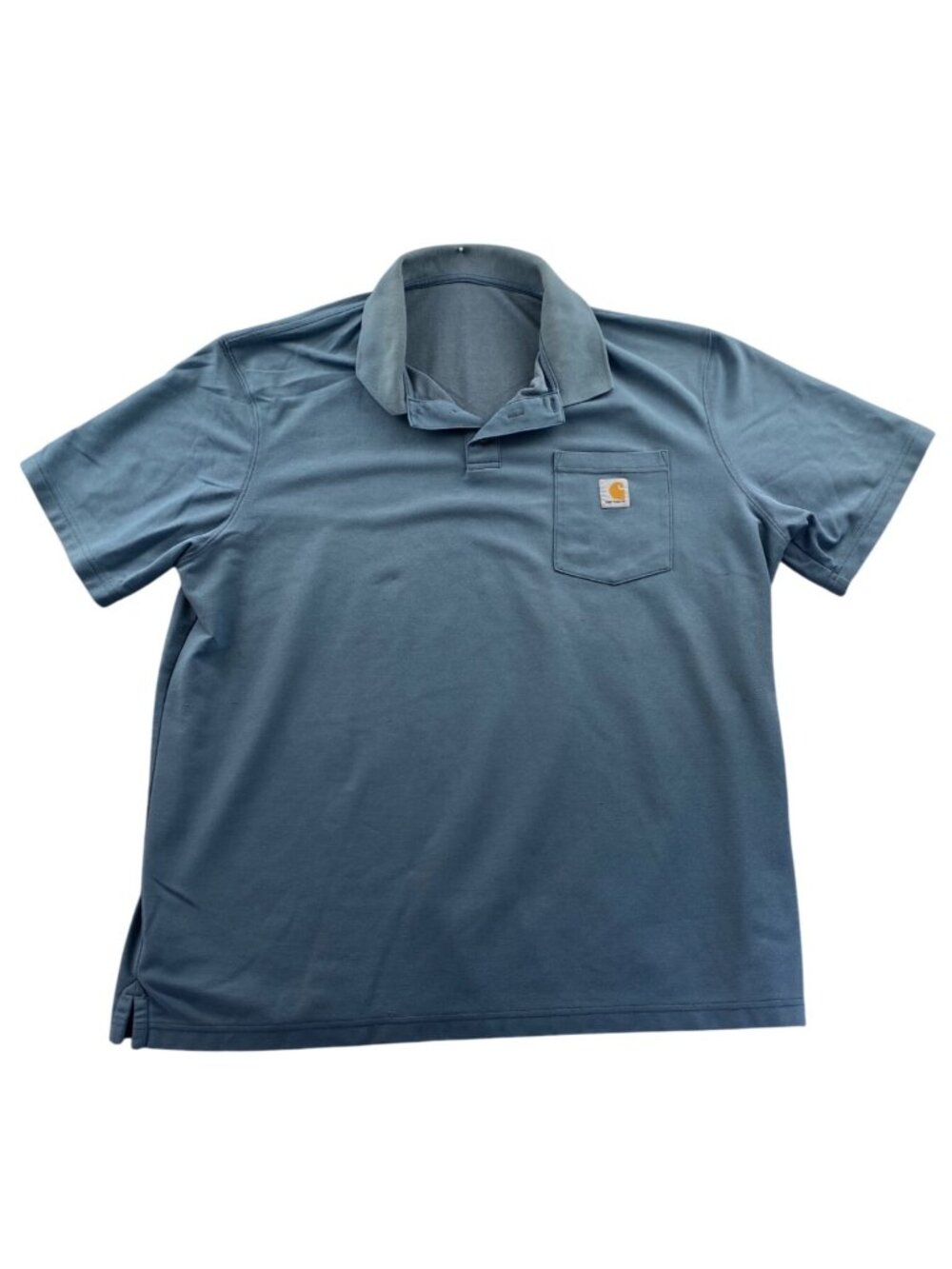 Carhartt Mens Polo Shirt Size 2XL Blue Short Sleeve Classic Casual Workwear